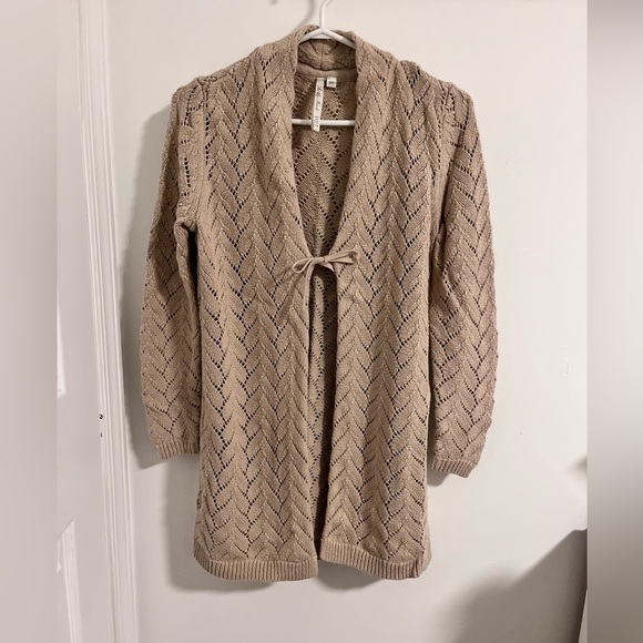 Tan Long Cardigan - Picture 1 of 5